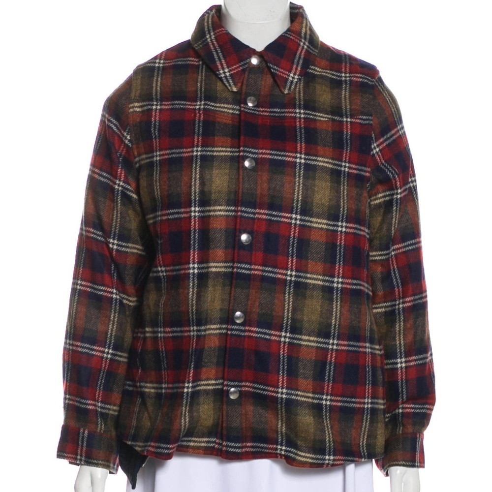 A.P.C. Wool Plaid Button-Up Jacket